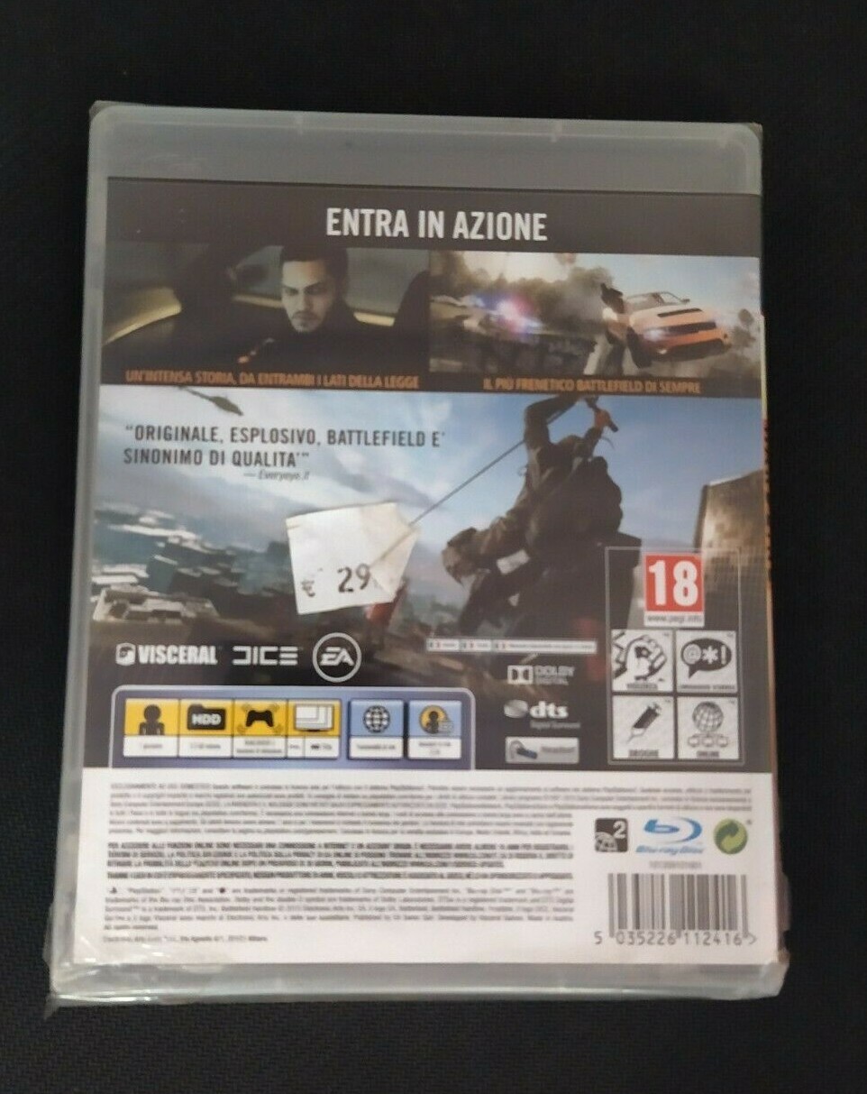 BATTLEFIELD HARDLINE PS3 VISCERAL PLAYSTATION 3 NUOVO CELLOPHANE APERTO - immagine 2