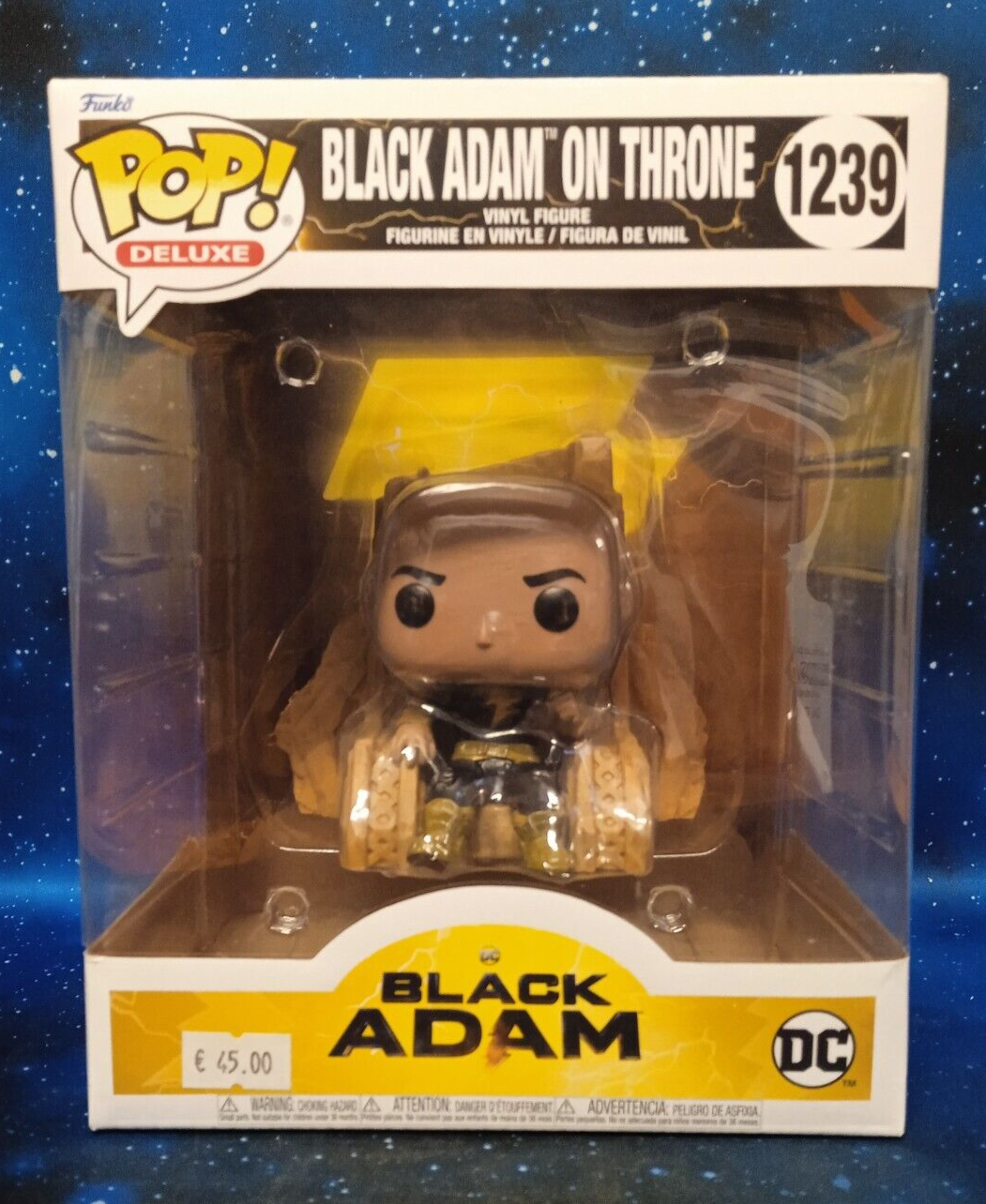 FUNKO POP! DELUXE BLACK ADAM 1239 BLACK ADAM ON THRONE