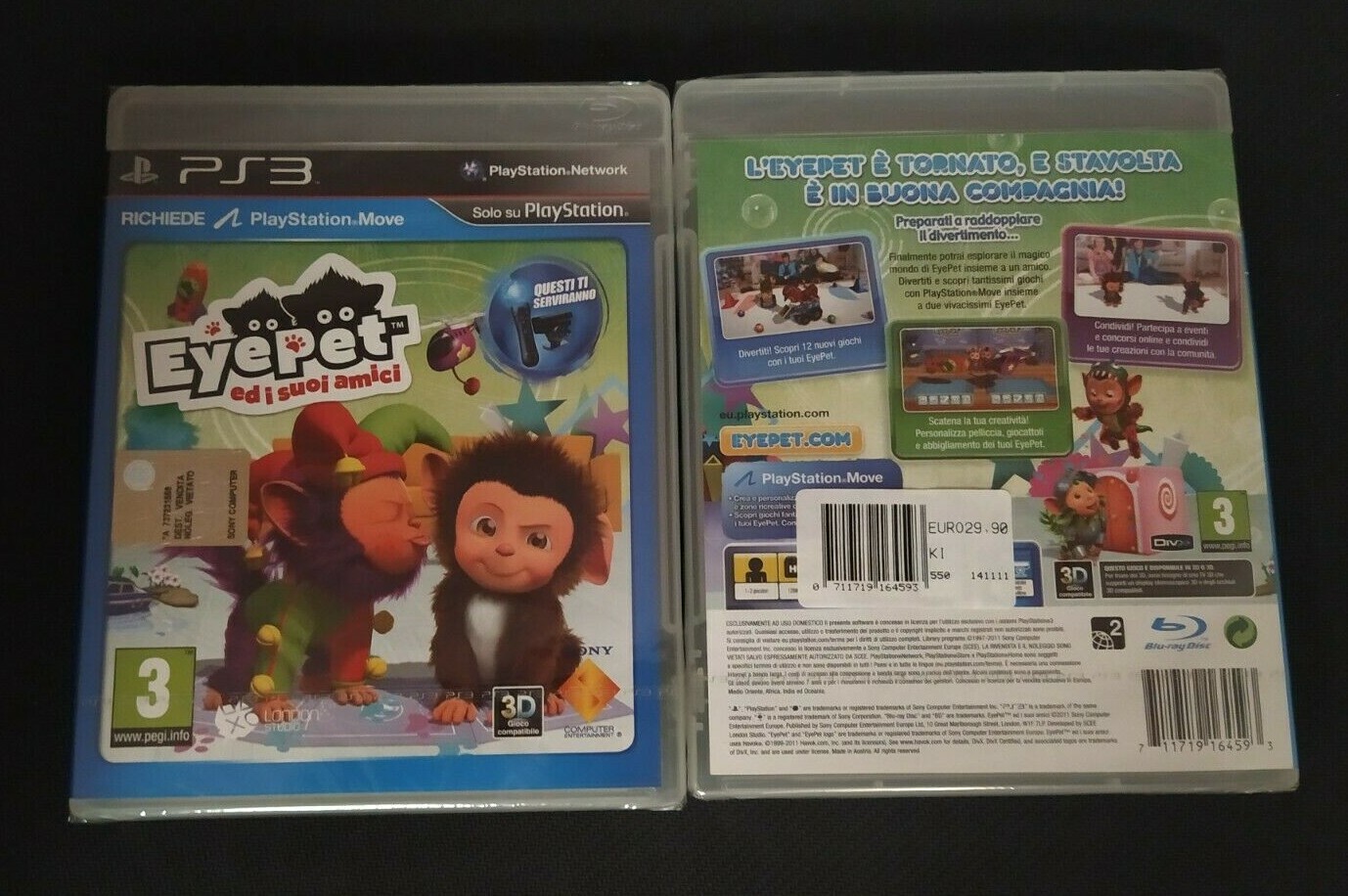 EYEPET ED I SUOI AMICI RICHIEDE PLAYSTATION MOVE PS3 NUOVO SONY PLAYSTATION 3