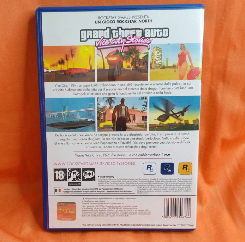 GTA GREAT THEAFT AUTO VICE CITY STORIES ROCKSTAR PLAYSTATION 2 PS2 - immagine 2
