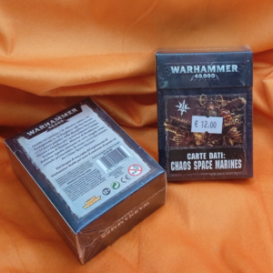 CARTE DATI CHAOS SPACE MARINES WARHAMMER 40.000 40K GAMES WORKSHOP