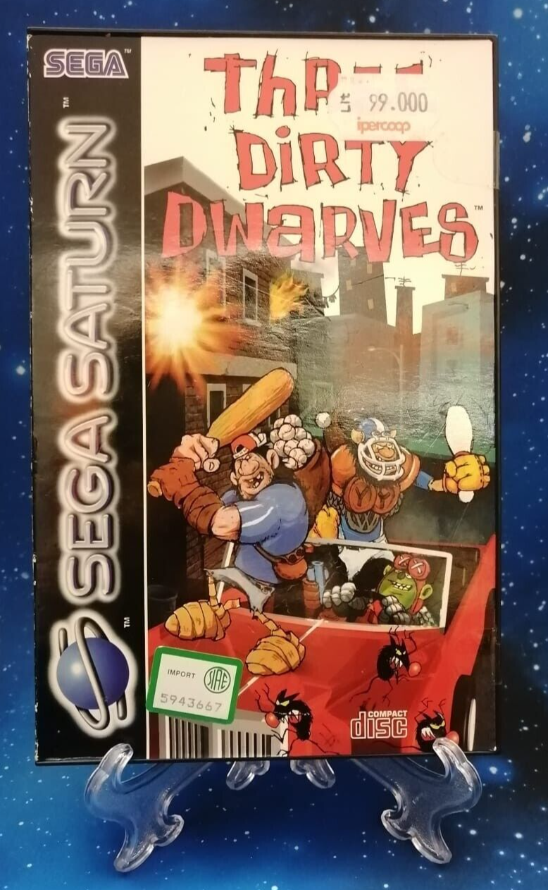 THREE DIRTY DWARVES SEGA SATURN SEGA SOFT SIGILLO ORIGINALE