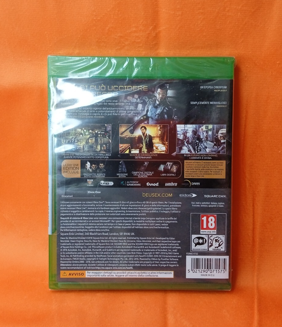 DEUS EX MANKIND DIVIDED DAY ONE EDITION XBOX ONE - immagine 2