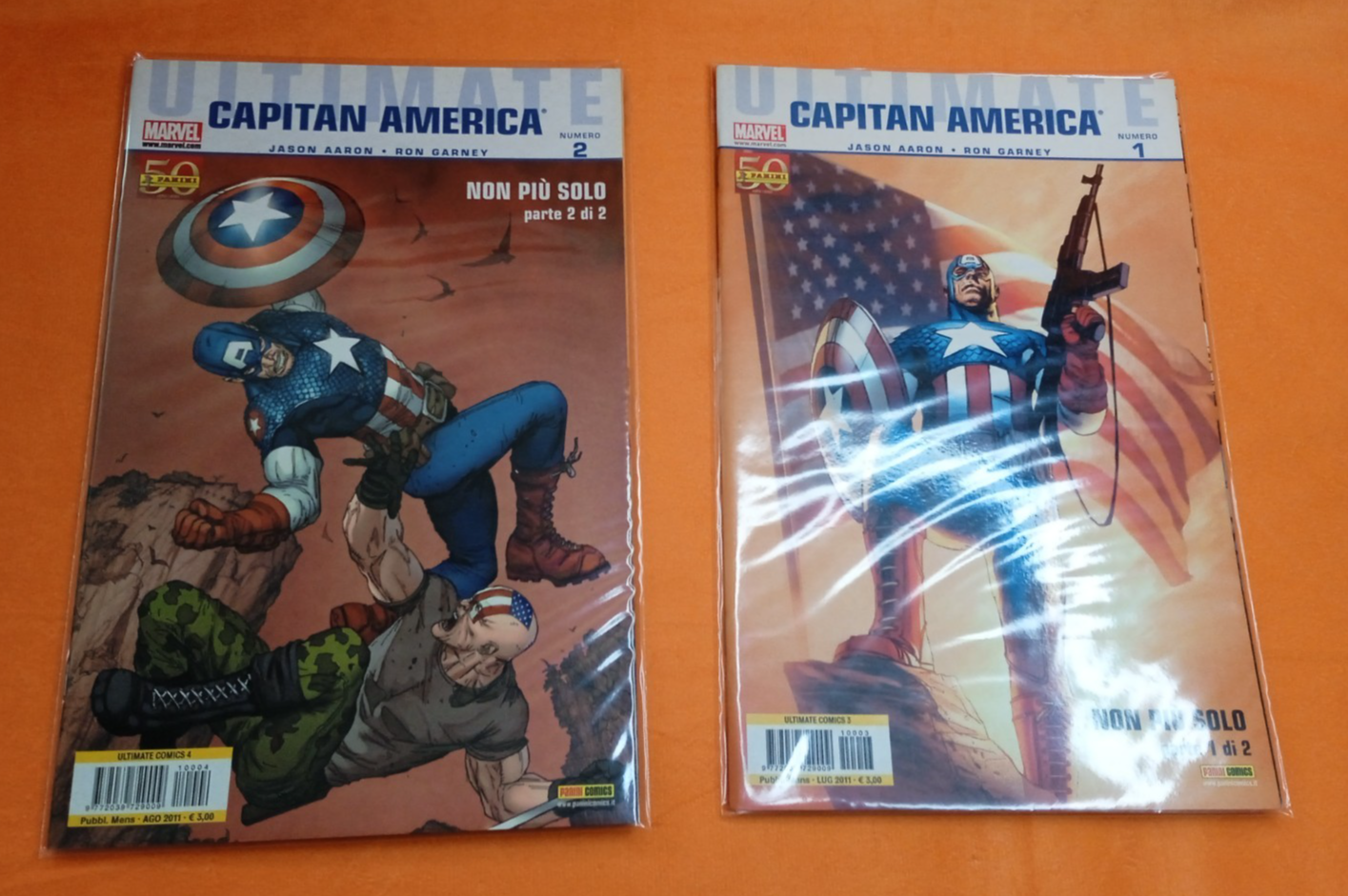 ULTIMATE COMICS 1 E 2 CAPITAN AMERICA PT 1 E PT 2 NON PIÙ SOLO COMPLETO