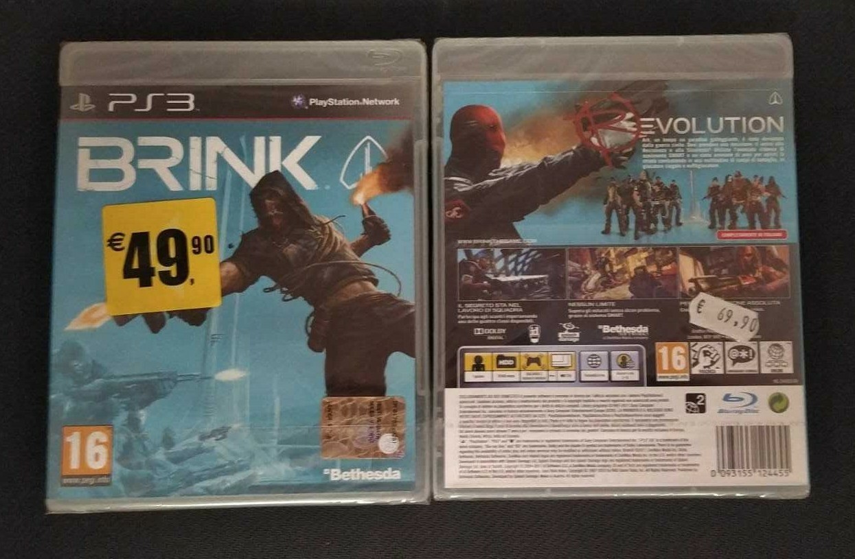 BRINK PS3 BETHESDA NUOVO SIGILLATO ITA PLAYSTATION 3