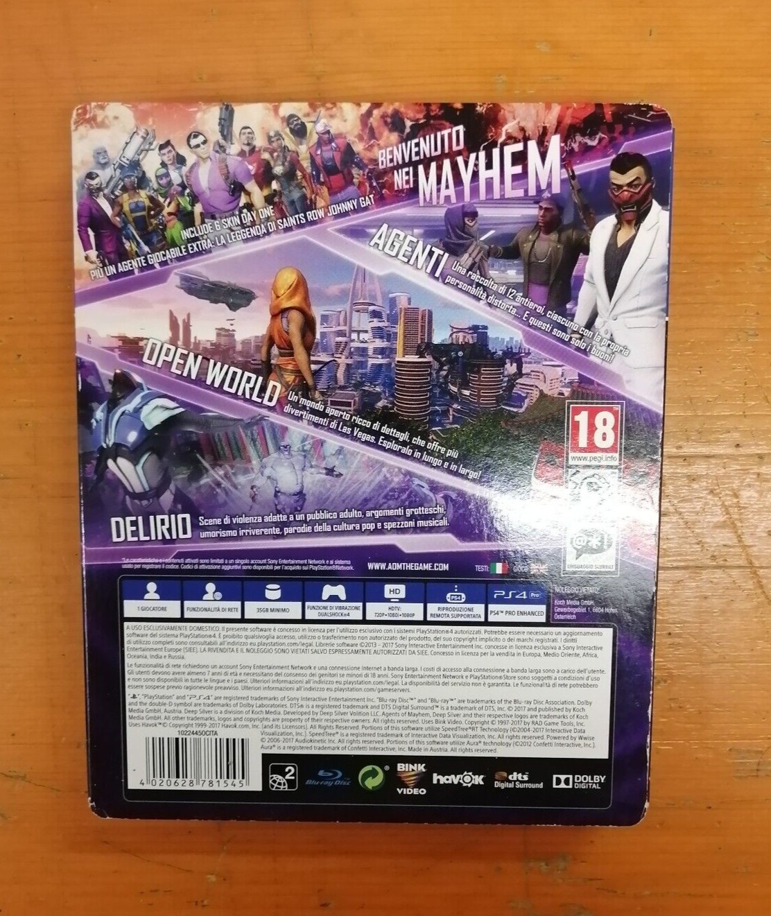 AGENTS OF MAYHEM PLAYSTATION 4 PS4 STEELBOOK DEEP SILVER VOLITION USATO - immagine 5